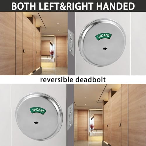HISAFE In-UseVacant Commercial Deadbolt Heavy Duty Satin Chrome Grade 2 2 Packs