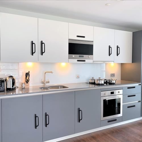 Premium 12-Piece 5-Inch Matte Black Cabinet Handles