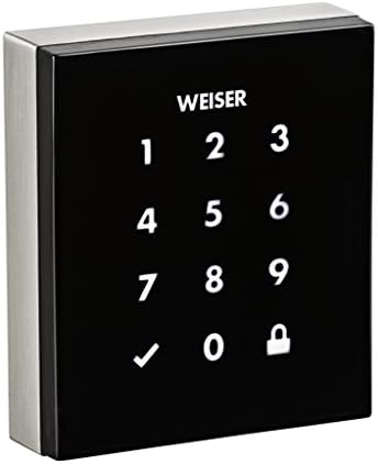 Weiser Obsidian Touchscreen Deadbolt in Satin Nickel