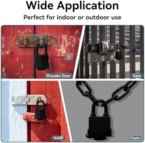 Weather-Resistant Outdoor Padlock with Chain