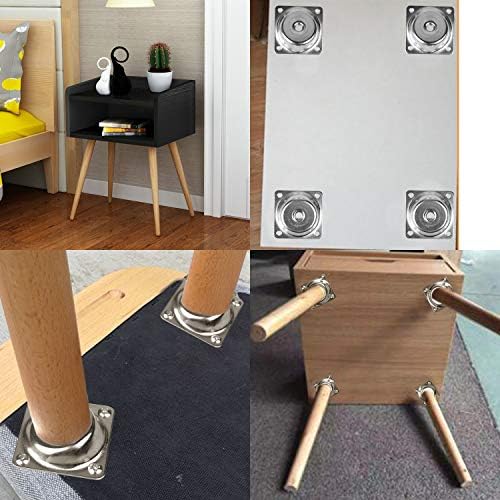 14-Degree Angled Leg Mounting Plates for Furniture