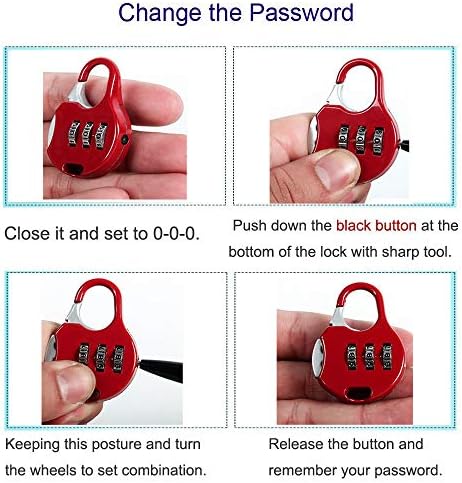 HillHome Secure Travel Combination Padlock Set for Luggage