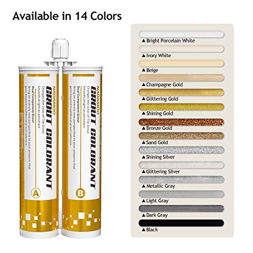 Nadamoo Epoxy Grout 400ml Black Waterproof Tile Sealant with Dual Tubes