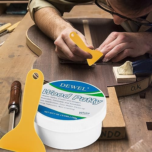 DEWEL White Wood Putty Wood Filler Kit - Excellent Wood Closure