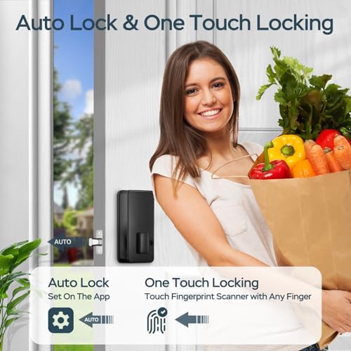 SchloWise fingerprint smart deadbolt lock with app control 3-in-1 access security