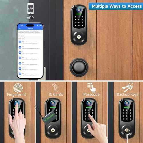 Yosimika Keyless Entry Door Lock with Fingerprint and Bluetooth