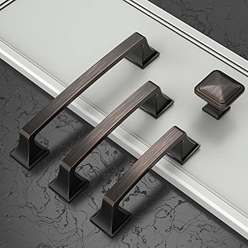 Amerdeco 10-Pack Oil Rubbed Bronze Kitchen Cabinet Pulls