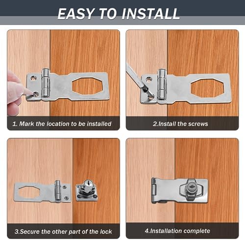 Durable 2-Piece Keyed Hasp Locks