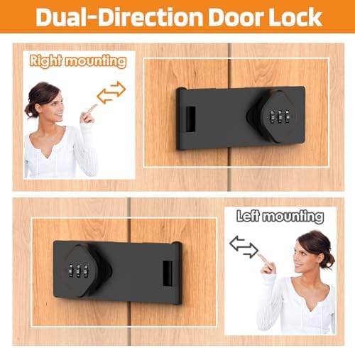 Keyless Combination Lock for Closet Doors 3-Digit