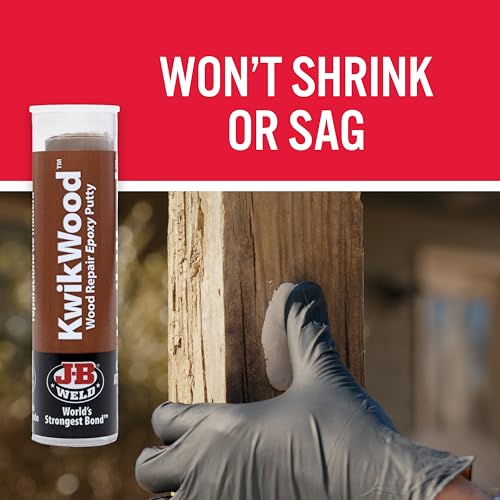 J-B Weld KwikWood Epoxy Putty 1 oz Stick Wood Repair Made Easy
