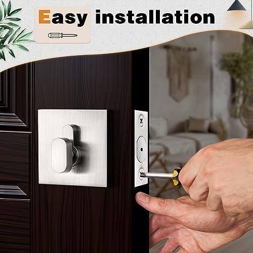 Probrico Satin Nickel Door Deadbolt residential security lock set of 2