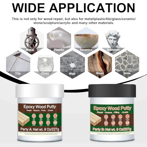 Perfect for Wood Furniture Repair - 16oz White Epoxy Putty Kit