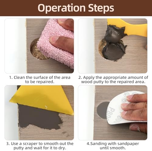 Boncart Paintable Wood Filler Quick Repair for Holes Cracks in Wood Furniture
