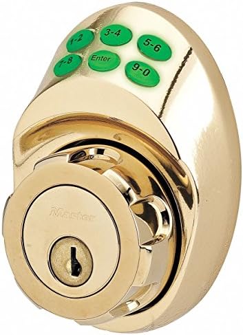Master Lock Pro 6 Deadbolts Entry Door Lock with Polished Brass