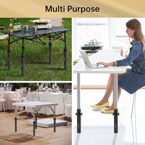 FengoneAdjustable Table Leg Extender for Folding Tables with Anti-Slip Design