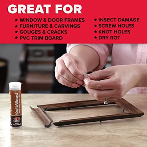 J-B Weld KwikWood Wood Repair Epoxy Putty 1 oz Tan Stick