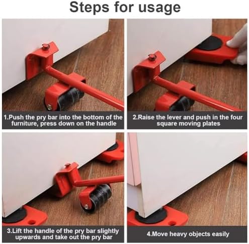 Secure 360 Furniture Lifter with 4 Roller Sliders for Easy Moving