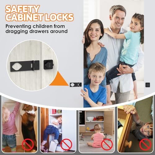 Keyless Combination Lock for Closet Doors 3-Digit