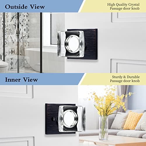 COOL NEWS SQUARE CRYSTAL DOOR KNOBSPadding 001 cm