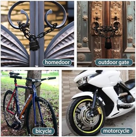 Weather-Resistant Outdoor Padlock with Chain