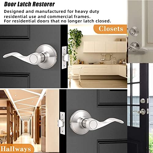 3-Piece Round Corner Strike Plate Kit - Satin Nickel Finish