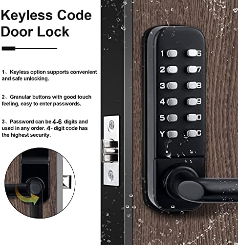 CODACE Keyless Door Lock with Keypad