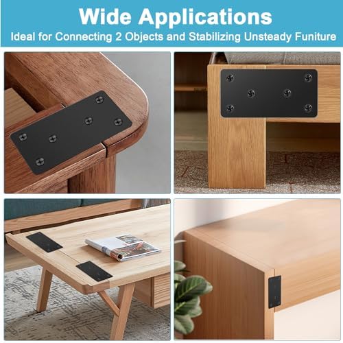 Durable Flat Mending Plate Set for Wood Furniture Support