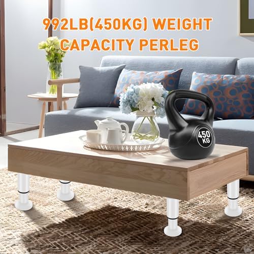 Adjustable Height Bed Support Legs Replacement Legs for Sofa Table Chair