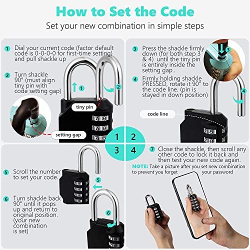KAWAHA Combination Lock Set