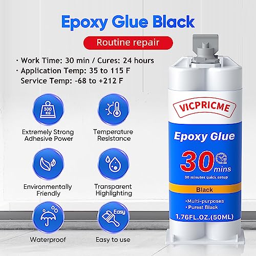 Vicpricme Black Epoxy Glue 176oz Syringe