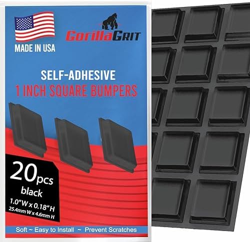 Furniture Protector Pads - Soft Self-Adhesive Black rubber Bumpers