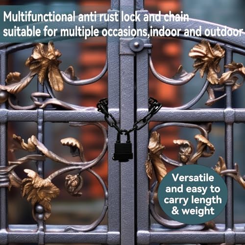 Weather-Resistant Outdoor Padlock with Chain