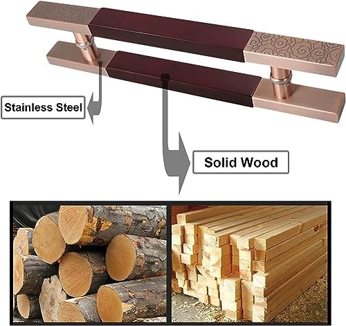 Stainless Steel Wood Sliding Barn Door Handle - Red 60cm