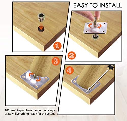 Furniture Leg Mounting Plates - Industrial Strength