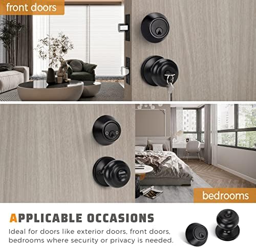 KNOBWELL Door Knob and Deadbolt Set Keyed Alike