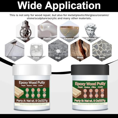 Perfect for Wood Furniture Repair - 16oz White Epoxy Putty Kit