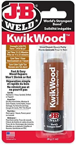 J-B Weld KwikWood Wood Repair Epoxy Putty 1 oz Tan Stick