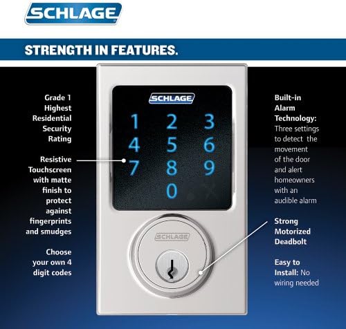 Schlag Connect Century Touchscreen Door Lock with Alexa