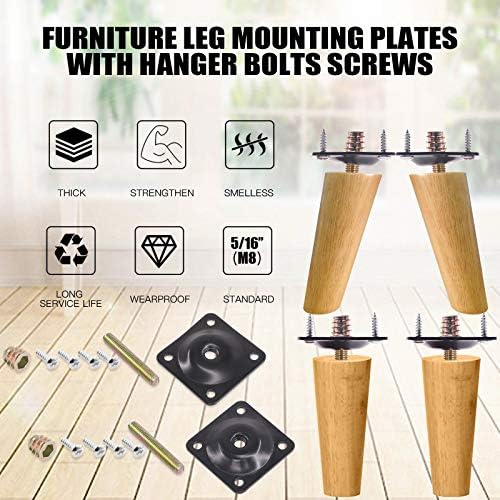 Furniture Legs and Mont Flat Angle Plate Set