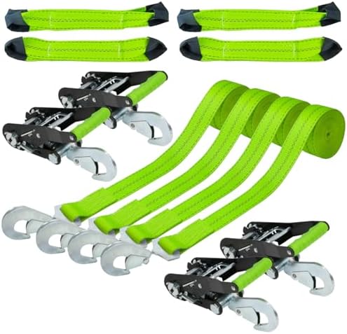 Vulcan 8-Point Vehicle Tie Down Kit Set of 4