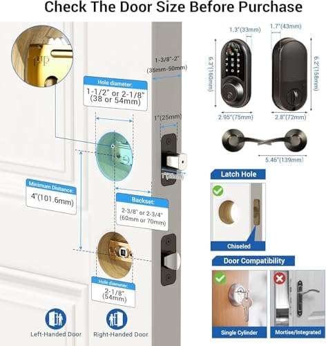 Veise Smart Locks for Front Door