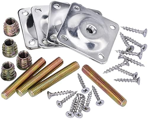 Maricome 4-Piece Leg Mounting Plate Set for Sofa and Table Legs