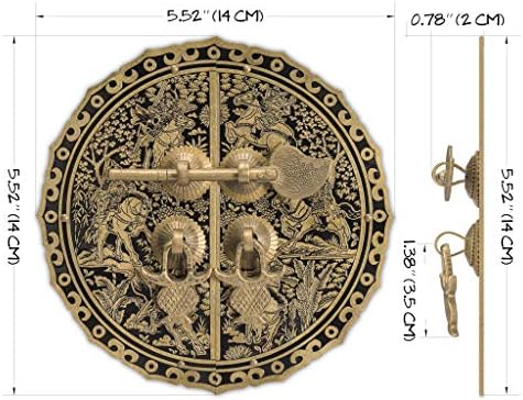 Hardware Philosophy 6-Horse Brass Cabinet Face Plate Set