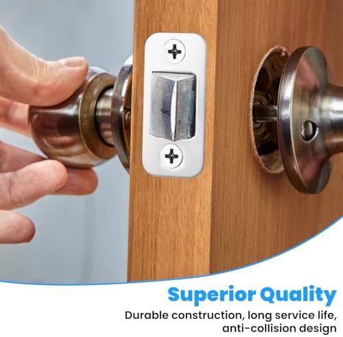 2 Pack Deadbolt Strike Plates Stainless Steel Adjustable