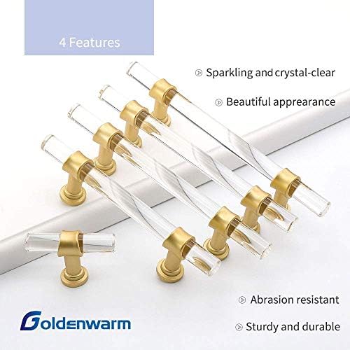 GoldenWarm 10-Piece Kitchen Cabinet Handles
