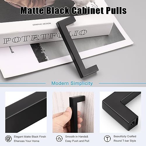 6-Pack Stainless Steel Kitchen Cabinet Door Pulls