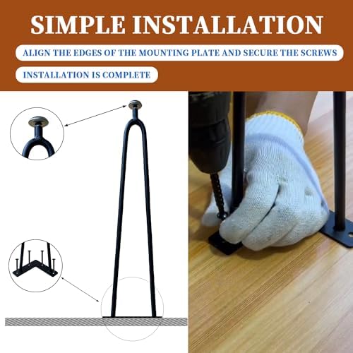 16-inch 4-Piece Flush Mount Desk Legs 800lbs Metal Staircases