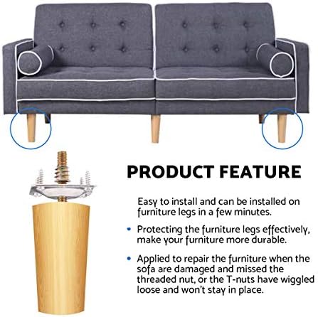 Btowin 4Pc Legs Mounting Plate Set for Sofa Couch