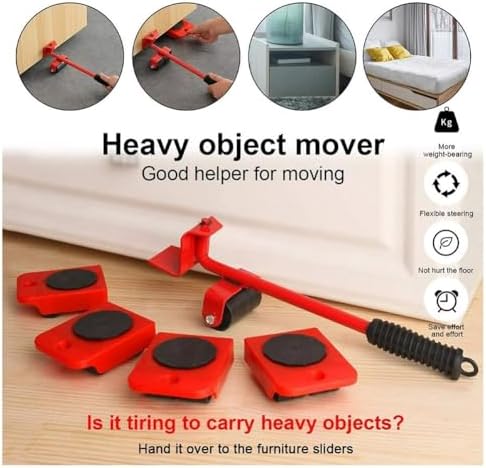 Secure 360 Furniture Lifter with 4 Roller Sliders for Easy Moving