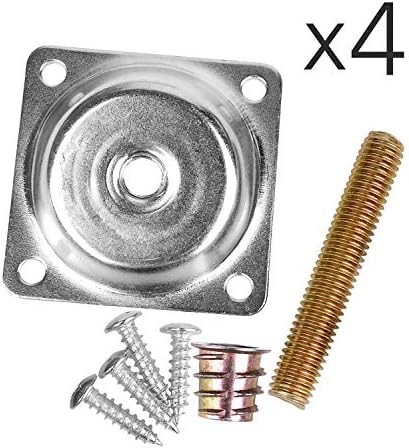 14-Degree Angled Leg Mounting Plates for Furniture